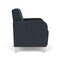 Lesro Siena Lounge Reception Wide Guest Chair, Brushed Steel, RS Night Sky Upholstery SN1201 - alternate 3